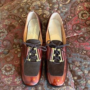 Vintage Stride Rite dollystompers Brown Oxford Shoe